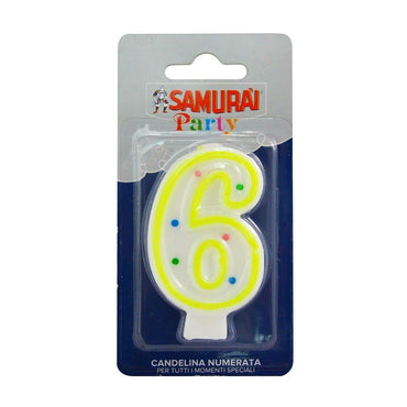 Samurai Birthday Candle Number 6 - Karout Online -Karout Online Shopping In lebanon - Karout Express Delivery