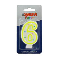 Samurai Birthday Candle Number 6 - Karout Online -Karout Online Shopping In lebanon - Karout Express Delivery
