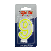 Samurai Birthday Candle Number 9 - Karout Online -Karout Online Shopping In lebanon - Karout Express Delivery