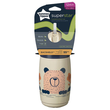 Tommee Tippee  Insulated Soft Straw Sippy Cup 266ml - Karout Online -Karout Online Shopping In lebanon - Karout Express Delivery