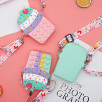 Pop It Fidget Bag Squishy Sensory Pop Bags for Women Backpack Purse