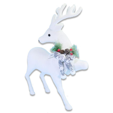 Christmas Foam Standing Gazelle With Grey Scarf.