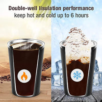 Double Walled Stainless Steel Travel Coffee Mug Vacuum Insulated Reusable Coffee Tumbler Cup 380ml