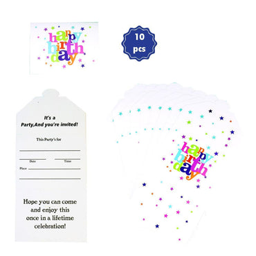 Happy Birthday- Invitation Cards (10 pcs).