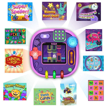 LeapFrog Rockit Twist Gaming System, Purple with Game Pack Cookie's Sweet Treats - Karout Online -Karout Online Shopping In lebanon - Karout Express Delivery