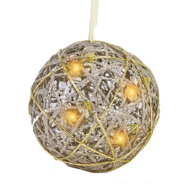 Christmas Glitter Light Up Ball 15 Cm.