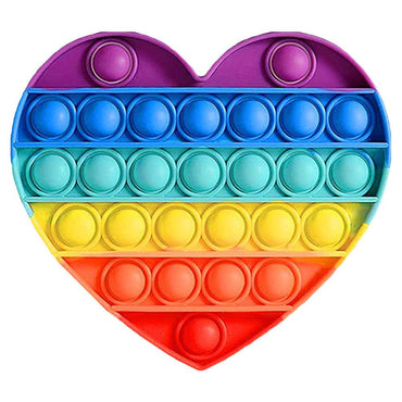 Pop it Fidget Toy  Rainbow Heart Styled / PO-8 - Karout Online -Karout Online Shopping In lebanon - Karout Express Delivery