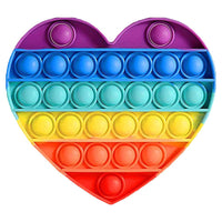 Pop it Fidget Toy  Rainbow Heart Styled / PO-8 - Karout Online -Karout Online Shopping In lebanon - Karout Express Delivery