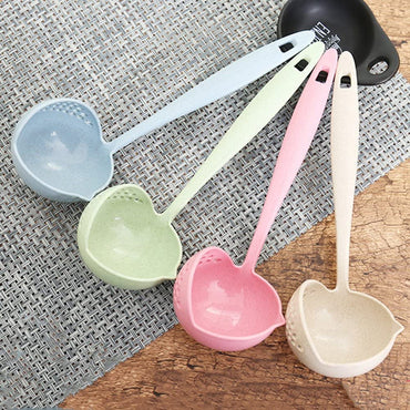 2 In 1 Kitchen Ladle Soup Pan Spoon with Filter Strainer