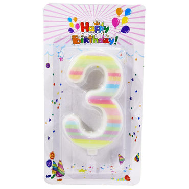 Birthday Big Dashed Numbers Candle  / P-369 - Karout Online -Karout Online Shopping In lebanon - Karout Express Delivery