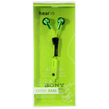 Sony Earphone Extra Bass Stereo Green Phone Acce