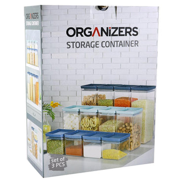 Organizer Plastic Storage Containers Set of 3 / ORG 123 - Karout Online -Karout Online Shopping In lebanon - Karout Express Delivery