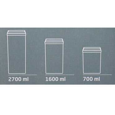 Organizer Plastic Storage Containers Set of 3 / ORG 123 - Karout Online -Karout Online Shopping In lebanon - Karout Express Delivery