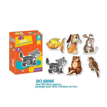 Pets Two and Three Piece Puzzle (6 in a box).