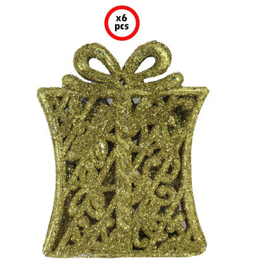 Christmas Gift Box Glitter Trees Decoration *6.