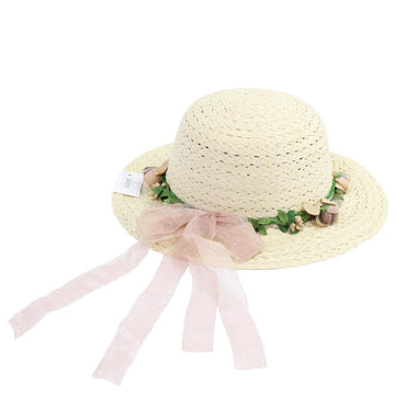 Straw Flower Designed Hat.