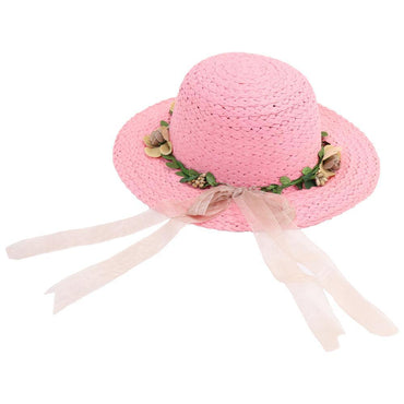 Straw Flower Designed Hat.
