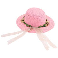 Straw Flower Designed Hat.