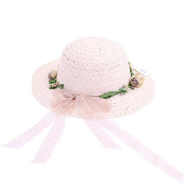 Straw Flower Designed Hat.