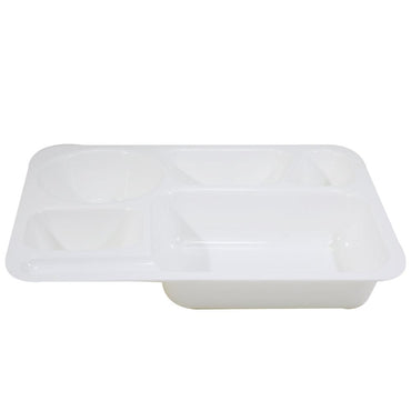 Plastic 5 Compartment Plate With Lid / 758 - Karout Online -Karout Online Shopping In lebanon - Karout Express Delivery