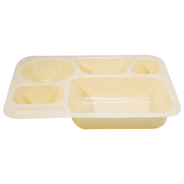 Plastic 5 Compartment Plate With Lid / 758 - Karout Online -Karout Online Shopping In lebanon - Karout Express Delivery