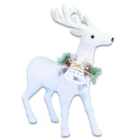 Christmas Foam Standing Gazelle With Grey Scarf.