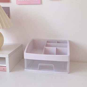 **(NET)**Cute Multi-storey Drawer Desktop Organizer Desk Storage Box