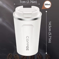 Double Walled Stainless Steel Travel Coffee Mug Vacuum Insulated Reusable Coffee Tumbler Cup 380ml