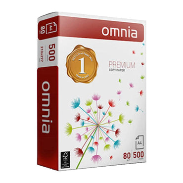 Omnia Copy Paper 5-Ream/Box – 2500 Sheets Paper- A4 Size-80gsm - Karout Online -Karout Online Shopping In lebanon - Karout Express Delivery