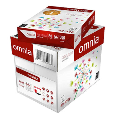 Omnia Copy Paper 5-Ream/Box – 2500 Sheets Paper- A4 Size-80gsm - Karout Online -Karout Online Shopping In lebanon - Karout Express Delivery