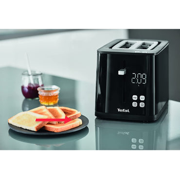 Tefal Smart’n Light 2 Slice Digital Toaster Black / TT640840