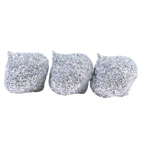 Christmas Oval Glittered Silver Balls Tree Decoration Set (3 Pcs) - Karout Online -Karout Online Shopping In lebanon - Karout Express Delivery