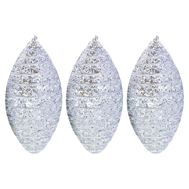 Christmas Silver Tree Decoration Set 3pcs