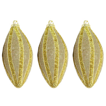 Christmas Gold Cone Ball Tree Decoration Set (3pcs) - Karout Online -Karout Online Shopping In lebanon - Karout Express Delivery