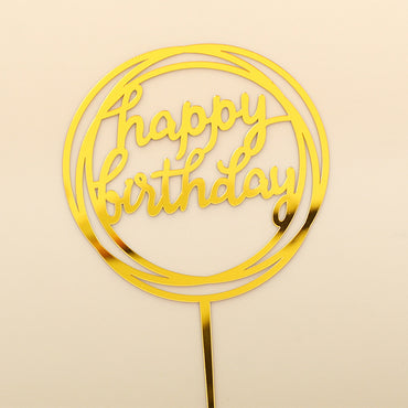 Gold Cake Topper Acrylic 1 pc