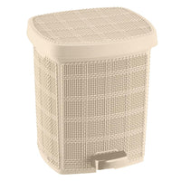 Beehome Jute Dustbin with Pedal 6L - Karout Online -Karout Online Shopping In lebanon - Karout Express Delivery