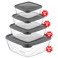 Beehome Square Storage Box Set ( 4 Pcs) - Karout Online -Karout Online Shopping In lebanon - Karout Express Delivery