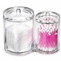 Beehome Plexi Twin Makeup Cotton Pads Box - Karout Online -Karout Online Shopping In lebanon - Karout Express Delivery