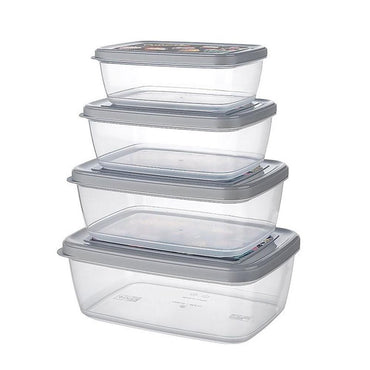 Titiz Plastik Aria Storage Box Set 400ml - 550ml - 850ml- 1200ml - Karout Online -Karout Online Shopping In lebanon - Karout Express Delivery