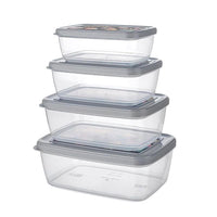 Titiz Plastik Aria Storage Box Set 400ml - 550ml - 850ml- 1200ml - Karout Online -Karout Online Shopping In lebanon - Karout Express Delivery