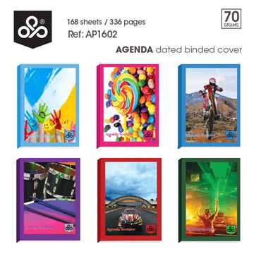 OPP Agenda Picture 70 gsm dated hard cover - 168 Sheets / 12.5 x 17 cm - Karout Online -Karout Online Shopping In lebanon - Karout Express Delivery