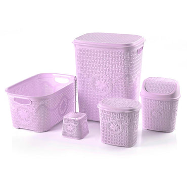 Asdue Plus Knit Bathroom Basket Set / ASD-171 - Karout Online -Karout Online Shopping In lebanon - Karout Express Delivery
