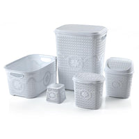 Asdue Plus Knit Bathroom Basket Set / ASD-171 - Karout Online -Karout Online Shopping In lebanon - Karout Express Delivery