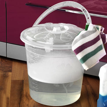 Transparent Water Bucket With Cover 10 Lt - Karout Online -Karout Online Shopping In lebanon - Karout Express Delivery