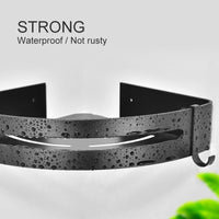 **(NET)**Bathroom Shelf Organizer Shower Storage Rack Black Corner Shelves Aluminum