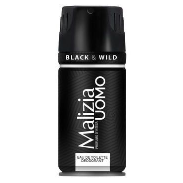 Malizia Uomo Deodorant Black & wild 200 ml - Karout Online -Karout Online Shopping In lebanon - Karout Express Delivery