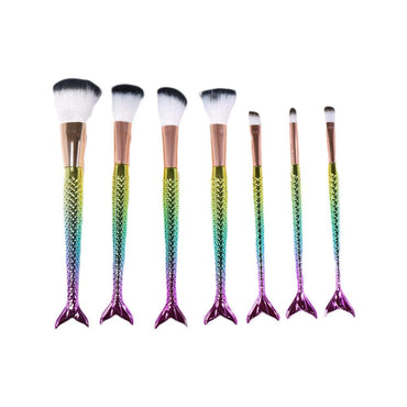 Mermaid Makeup Brush Set 7 Pieces - Karout Online -Karout Online Shopping In lebanon - Karout Express Delivery