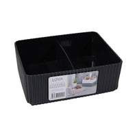 Lova Plastic Two Compartment Stackable Organizer / 030 - Karout Online -Karout Online Shopping In lebanon - Karout Express Delivery