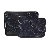 Plastic Decorative tray Set of 2 pcs - Karout Online -Karout Online Shopping In lebanon - Karout Express Delivery