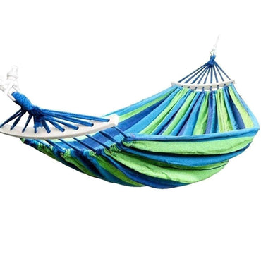 Shop Online Hammock Camping Hanging Outdoor Swing with Wooden Stick 200 x 80 cm / 22FK002 - Karout Online Shopping In lebanon